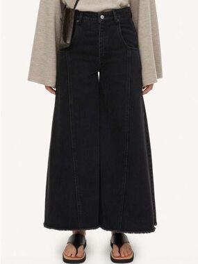 By Malene Birger Black Wide-Leg High-Rise Jeans